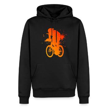 Vélo de route vélo de course vélo de course vélo de route dames - Sweat à capuche Premium bio Homme - noir - Devant - Nico (187cm)