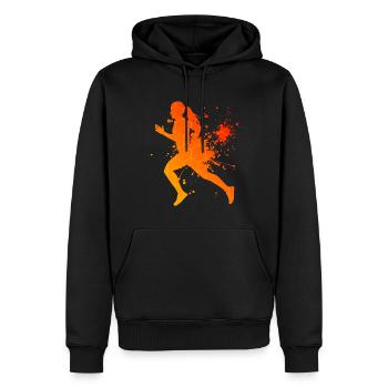 Cross Country Running Jogging Joggen Running - Men’s Premium Organic Hoodie - black - Front - Nico (187cm)