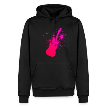 Guitariste Guitariste Homme Guitariste Guitare - Sweat à capuche Premium bio Homme - noir - Devant - Nico (187cm)