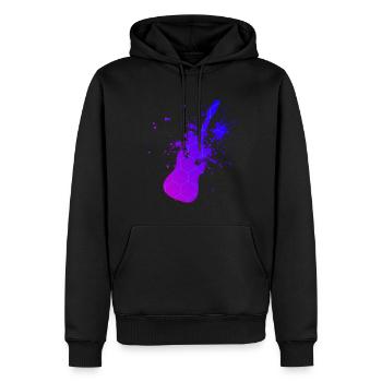 Guitariste Hommes Femmes Guitare Guitare Gitarris - Sweat à capuche Premium bio Homme - noir - Devant - Nico (187cm)