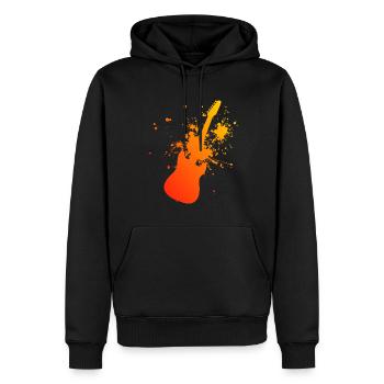 Guitare Guitariste Guitare Femme Guitariste Guitariste - Sweat à capuche Premium bio Homme - noir - Devant - Nico (187cm)