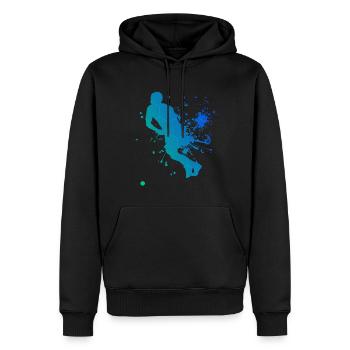 Innebandy Unihockeyspielen Herren Salibandy - Männer Premium Bio Hoodie - Schwarz - Vorne - Nico (187cm)