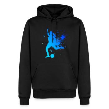 Fussball Fussballspielen Fussballer Fussballspiele - Männer Premium Bio Hoodie - Schwarz - Vorne - Nico (187cm)