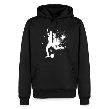 Fussballer Herren Fussball Fussballspieler - Männer Premium Bio Hoodie - Schwarz - Vorne - Nico (187cm)