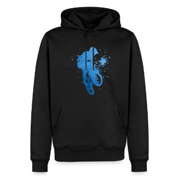Femmes BMX cyclisme BMX garçons BMX vélo BMX - Sweat à capuche Premium bio Homme - noir - Devant - Nico (187cm)
