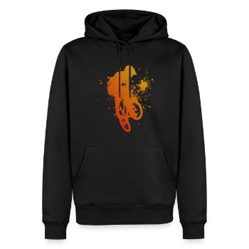 BMX BMX Vélo Cyclisme Hommes Femmes Vélo - Sweat à capuche Premium bio Homme - noir - Devant - Nico (187cm)