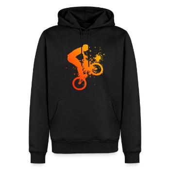 Bike Women BMX BMX Bike Cycling BMX Boys - Men’s Premium Organic Hoodie - black - Front - Nico (187cm)