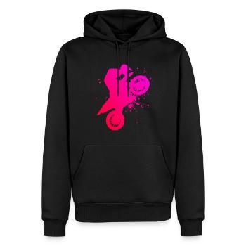 Dirt Biker Dirtbike Freestyle Motocross Dirt Bike - Sweat à capuche Premium bio Homme - noir - Devant - Nico (187cm)