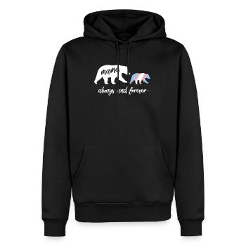 Transgenre Maman Ours cadeau - Sweat à capuche Premium bio Homme - noir - Devant - Nico (187cm)