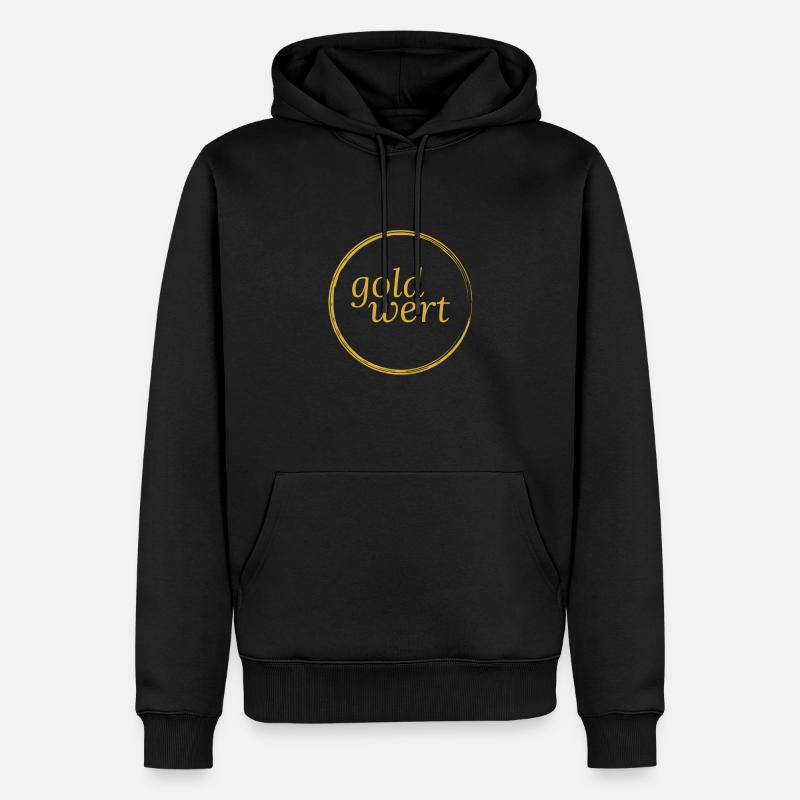 Valeur de l’or - Sweat à capuche Premium bio Homme - noir