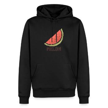 Melon - Männer Premium Bio Hoodie - Schwarz - Vorne - Nico (187cm)