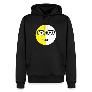 Emoji Wearing Eye Glasses - Men’s Premium Organic Hoodie - black - Front - Nico (187cm)