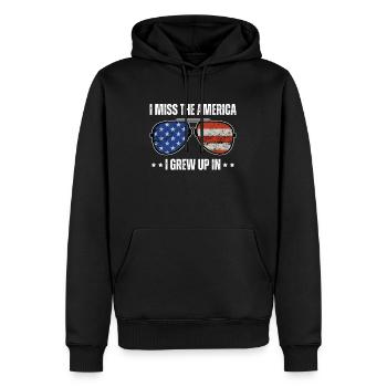 I Miss the America I Grew up In - Men’s Premium Organic Hoodie - black - Front - Nico (187cm)
