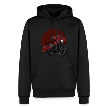 Chopper // Custom // Motorcycle - Men’s Premium Organic Hoodie - black - Front - Nico (187cm)