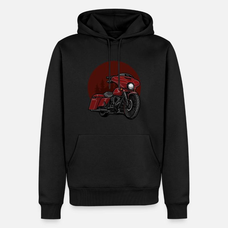 Chopper // Custom // Motorrad - Männer Premium Bio Hoodie - Schwarz