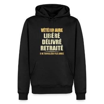 Tierarzt feiert Ruhestand mit Humor Geschenk - Männer Premium Bio Hoodie - Schwarz - Vorne - Nico (187cm)