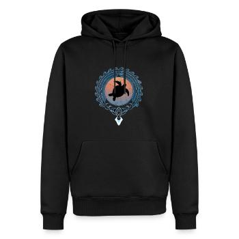 Meeresschildkröte - Männer Premium Bio Hoodie - Schwarz - Vorne - Nico (187cm)