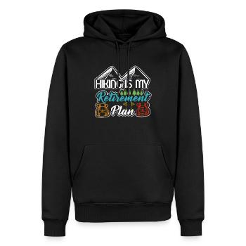 Hiking is my Retirement Plan this year - Men’s Premium Organic Hoodie - black - Front - Nico (187cm)