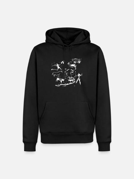 White rock - Men’s Premium Organic Hoodie - black