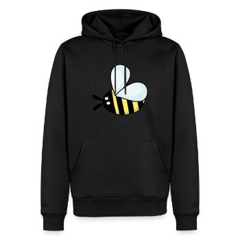 Doodle Bee - Men’s Premium Organic Hoodie - black - Front - Nico (187cm)