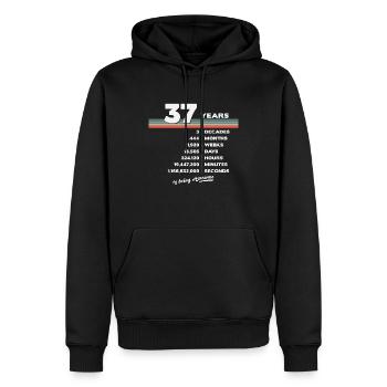 37. Geburtstag Vintage 37 Jahre alt Retro 444 - Männer Premium Bio Hoodie - Schwarz - Vorne - Nico (187cm)