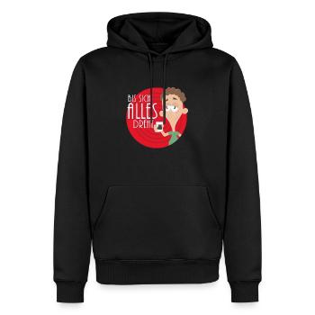 Bis Sich Alles Dreht - Männer Premium Bio Hoodie - Schwarz - Vorne - Nico (187cm)