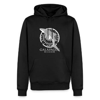 Walhai Galápagos Ecuador - Männer Premium Bio Hoodie - Schwarz - Vorne - Nico (187cm)