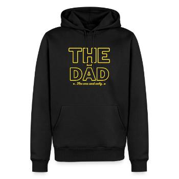 THE best DAD - Sweat à capuche Premium bio Homme - noir - Devant - Nico (187cm)
