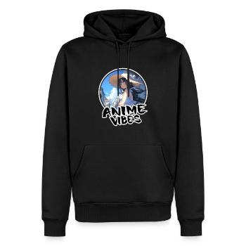 Waifu Anime Girl im Sommerurlaub - Anime Shirt - Männer Premium Bio Hoodie - Schwarz - Vorne - Nico (187cm)