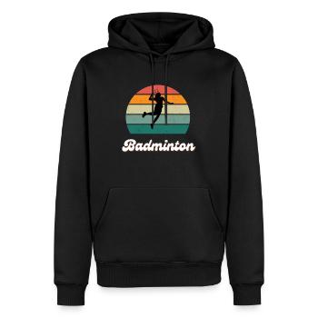 Sunset Smash - Men’s Premium Organic Hoodie - black - Front - Nico (187cm)