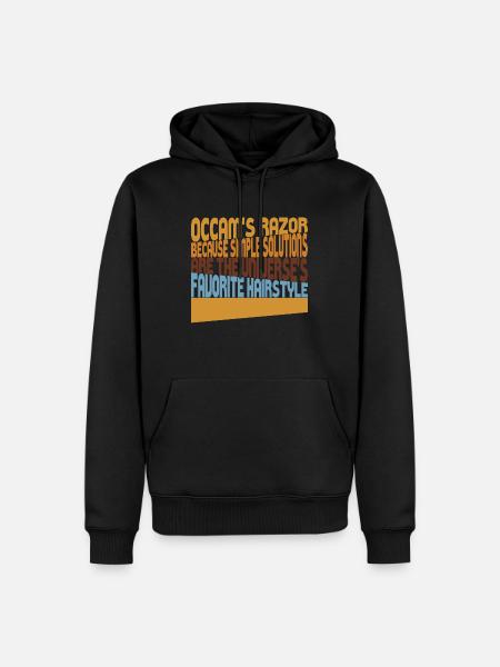 Occams Rasiermesser - Männer Premium Bio Hoodie - Schwarz
