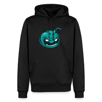 Grüne Bombe - Männer Premium Bio Hoodie - Schwarz - Vorne - Nico (187cm)