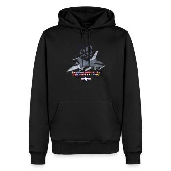 50 years of F-16 - Men’s Premium Organic Hoodie - black - Front - Nico (187cm)