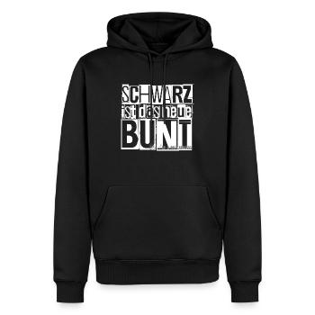 Schwarz ist das neue Bunt - Männer Premium Bio Hoodie - Schwarz - Vorne - Nico (187cm)