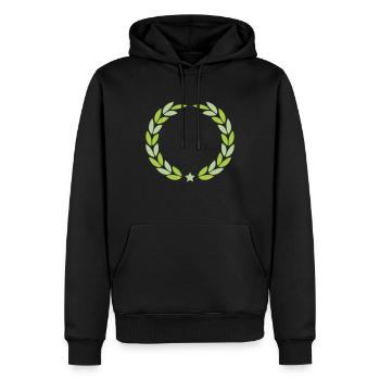 Couronne de laurier - Sweat à capuche Premium bio Homme - noir - Devant - Nico (187cm)