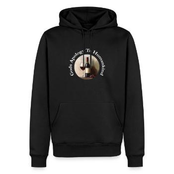 Excuses de Dieu - Sweat à capuche Premium bio Homme - noir - Devant - Nico (187cm)