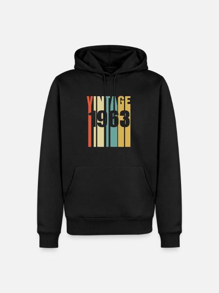 Millésime 1963 Rétro - Sweat à capuche Premium bio Homme - noir