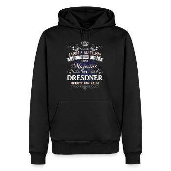Männer-T-Shirt für Dresdner - Männer Premium Bio Hoodie - Schwarz - Vorne - Nico (187cm)