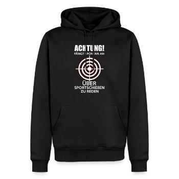 Schütze Sportschütze Gewehr schießen ziel feiern - Männer Premium Bio Hoodie - Schwarz - Vorne - Nico (187cm)