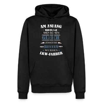 Die besten wurden LKW Fahrer - lustiger Spruch - Männer Premium Bio Hoodie - Schwarz - Vorne - Nico (187cm)