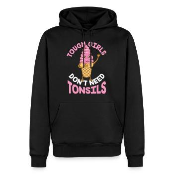 Les filles difficiles n'ont pas besoin de cadeau de chirurgie d'amygdales - Sweat à capuche Premium bio Homme - noir - Devant - Nico (187cm)