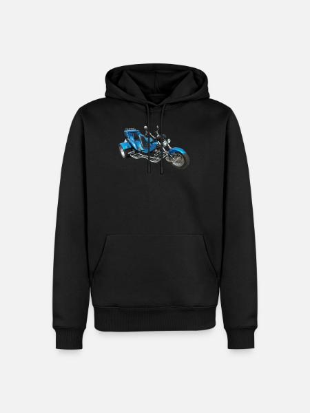 Bike Trike Chopper Motorrad - Männer Premium Bio Hoodie - Schwarz