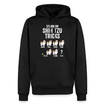 Têtu Shih Tzu Trick Chien Animal Animal Lover Cadeau - Sweat à capuche Premium bio Homme - noir - Devant - Nico (187cm)