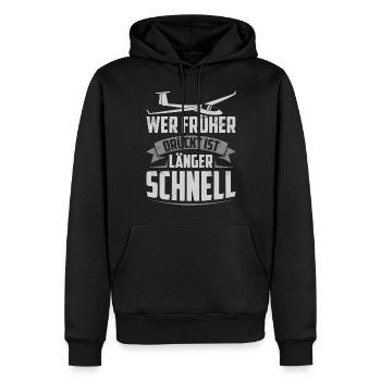 Segelflugzeuge - Männer Premium Bio Hoodie - Schwarz - Vorne - Nico (187cm)