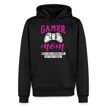 Gamer Maman VIdeo Gaming Mama Femmes Drôles Mères - Sweat à capuche Premium bio Homme - noir - Devant - Nico (187cm)