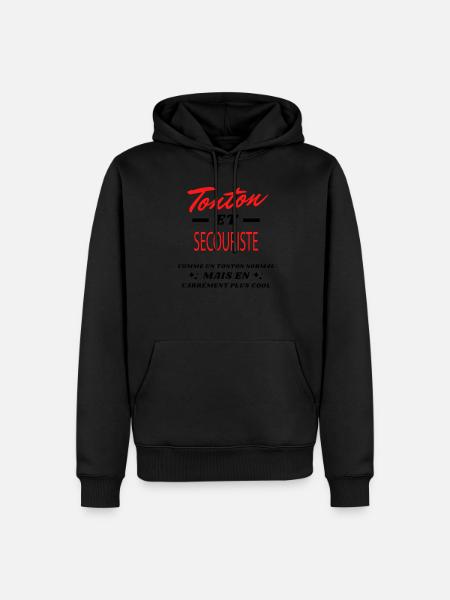 Tonton et SECOURISTE - Sweat à capuche Premium bio Homme - 