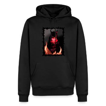 Halloween night devil - Men’s Premium Organic Hoodie - black - Front - Nico (187cm)