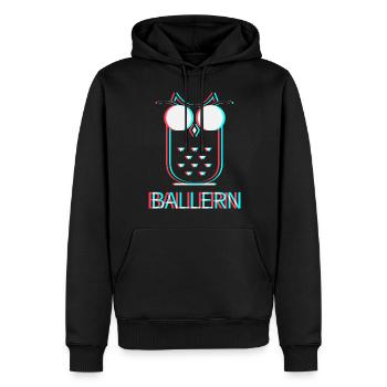 Ballern Techno Raver Electro Rave Musik Club - Männer Premium Bio Hoodie - Schwarz - Vorne - Nico (187cm)