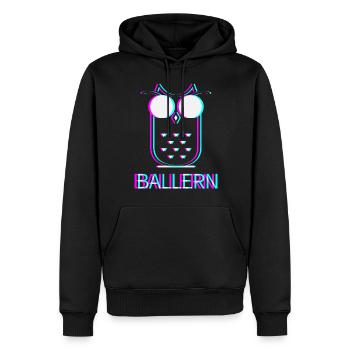 Ballern Techno Raver Electro Rave Musik Club - Männer Premium Bio Hoodie - Schwarz - Vorne - Nico (187cm)