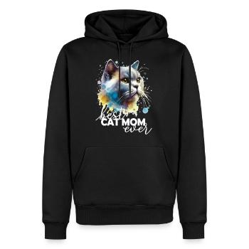 Best Cat Mom Beste Katzenmama - Männer Premium Bio Hoodie - Schwarz - Vorne - Nico (187cm)